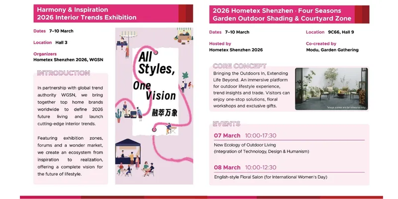 Hometex Shenzhen 2026 to Open on 7 March with 800 Exhibitors